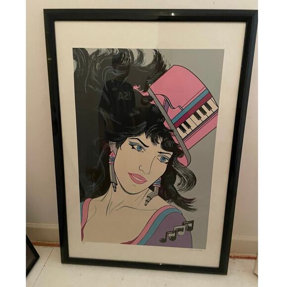 PATRICK NAGEL 1980 ART WORK FRAMED DENISE 7/200 33’by 47’ SIGNED COLLECTIBLE - Picture 7 of 9